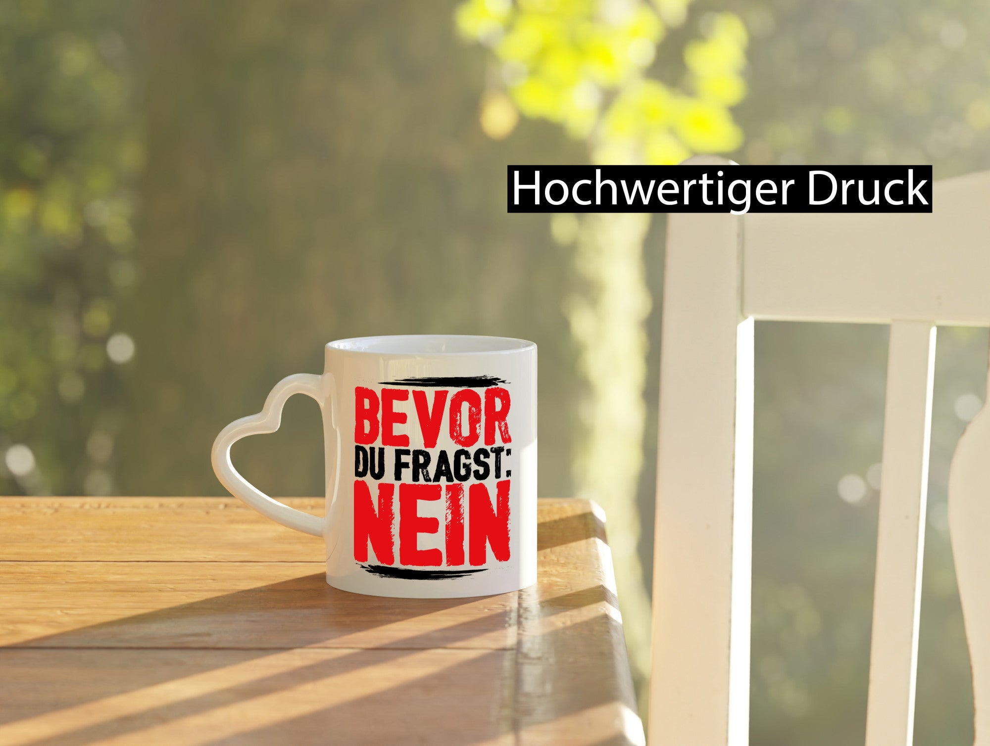 Bevor du fragst: NEIN Geschenk Humor Geschenkidee lustiger Spruch Tasse