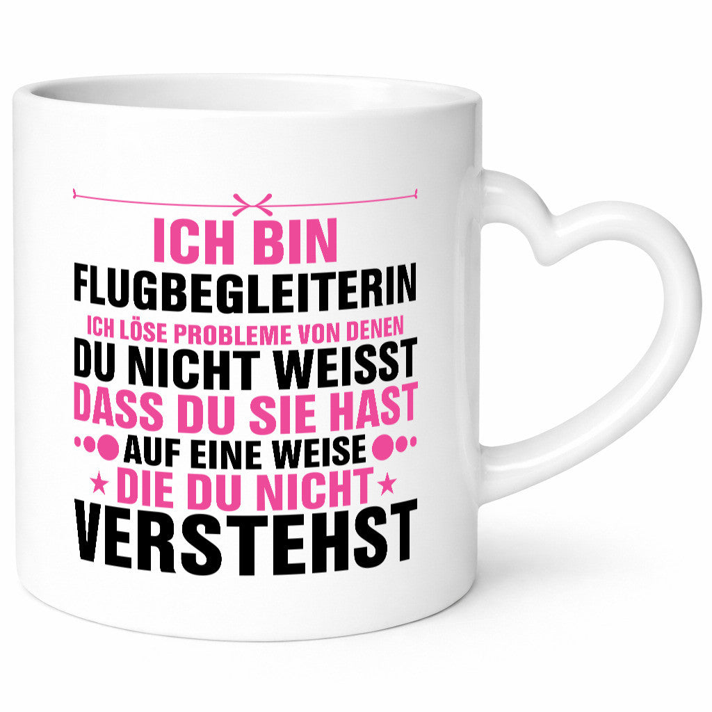Löse Probleme: Flugbegleiterin | Stewardess Flughafen Geschenkidee Humor Tasse