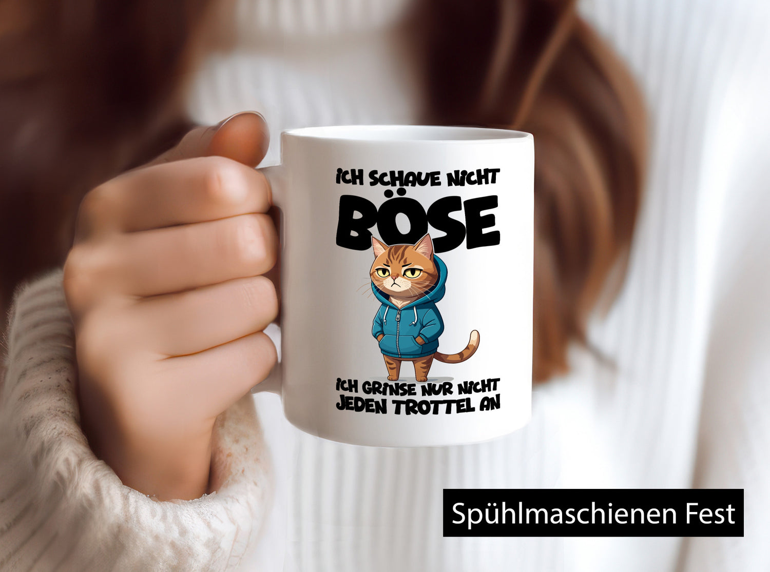 Ich schaue nicht böse | Katze Katzenliebhaber Geschenk Tierliebhaber Humor