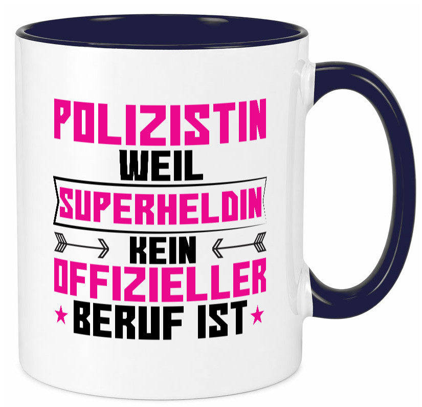 Superheldin Polizistin | Beruf Polizei Humor Arbeit Kollegen Büro Geschenkidee Tasse