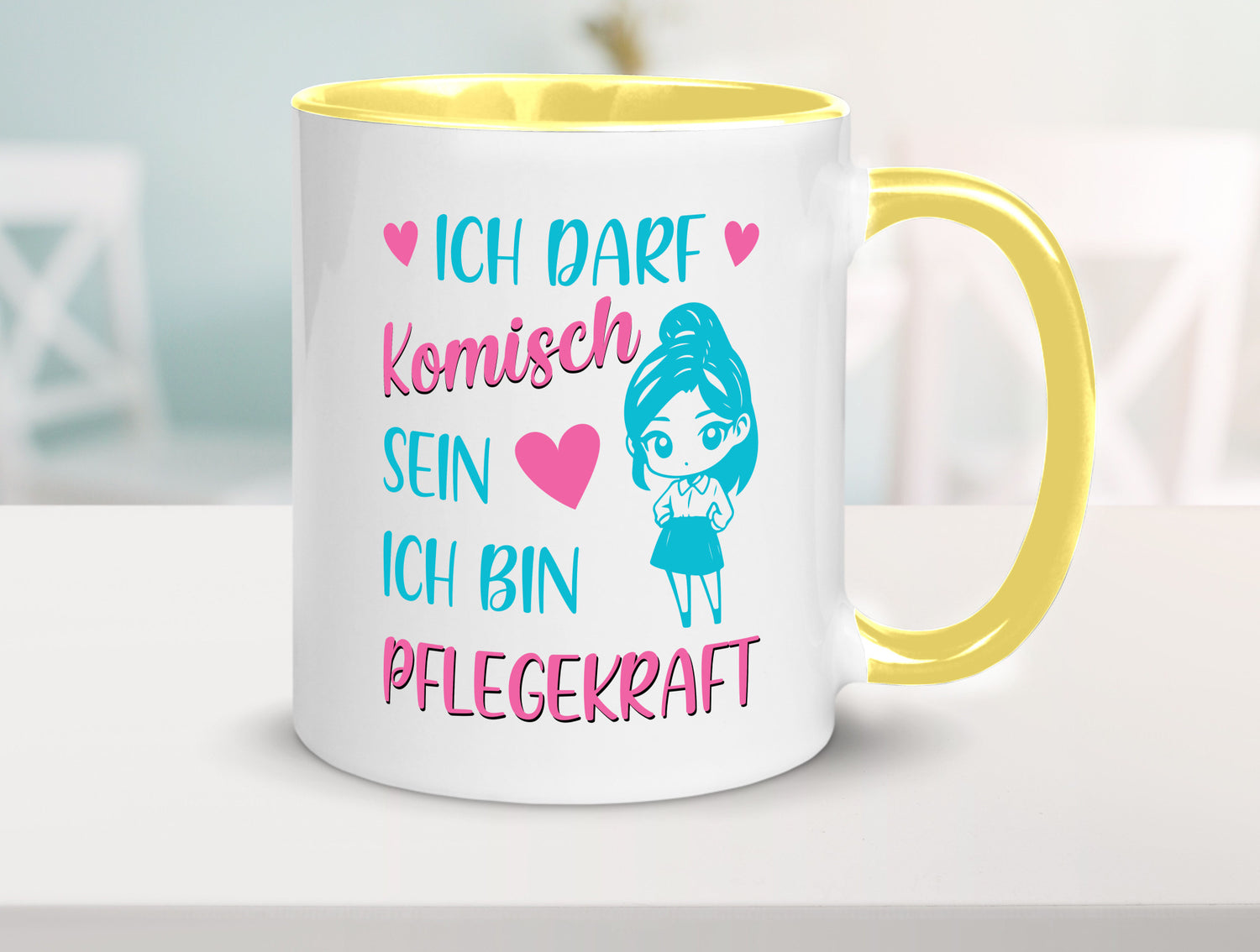 Ich darf komisch sein | Pflegekraft Geschenkidee Humor Tasse