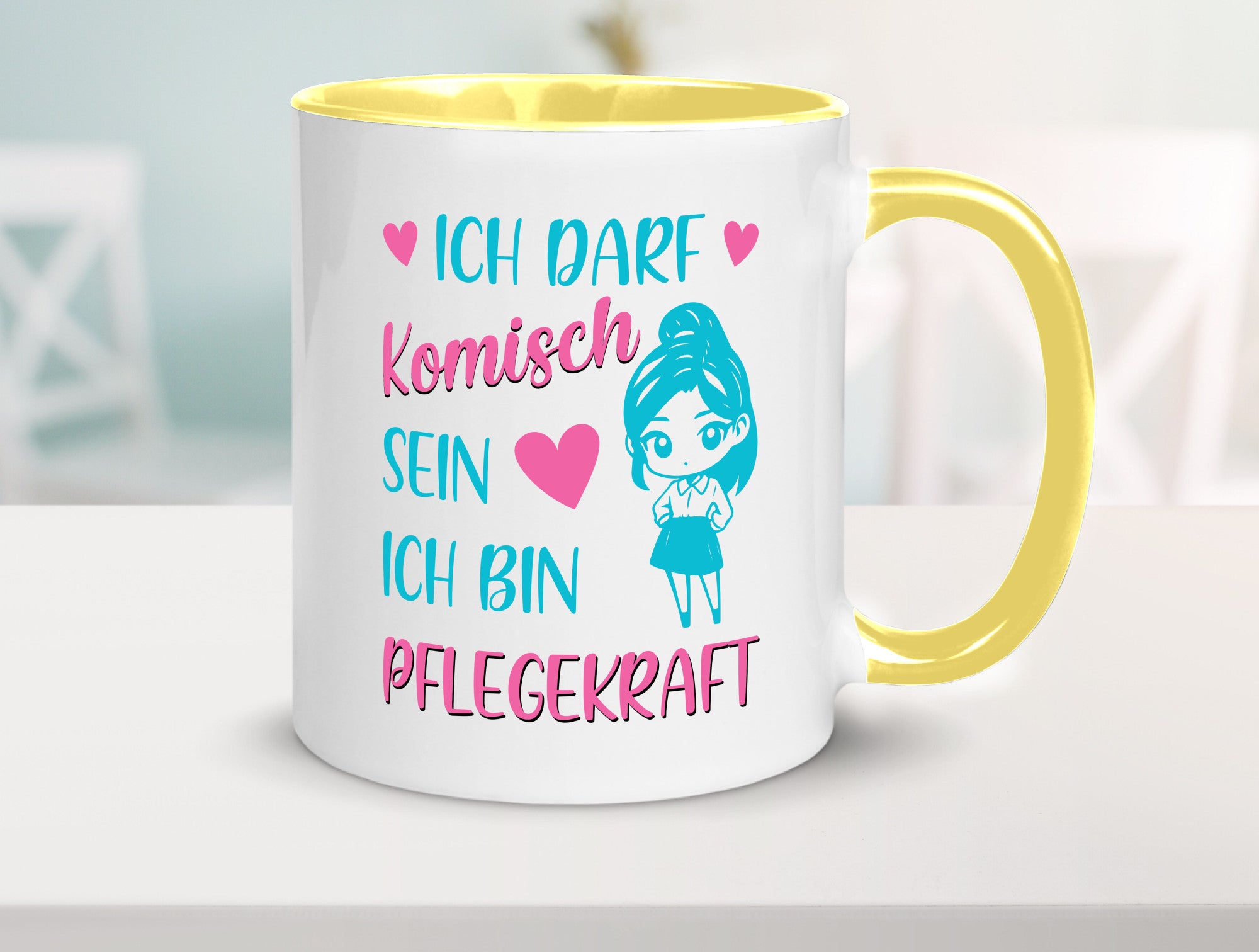 Ich darf komisch sein | Pflegekraft Geschenkidee Humor Tasse