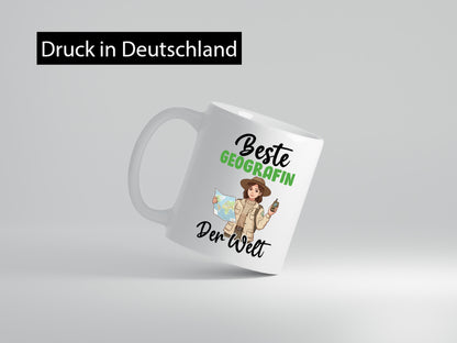 Beste Geografin | Geografie v2 Humor Geschenkidee Tasse