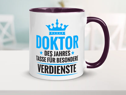 Besonderer Verdienst: Doktor | Doktorand Doktortitel Humor Geschenkidee Tasse