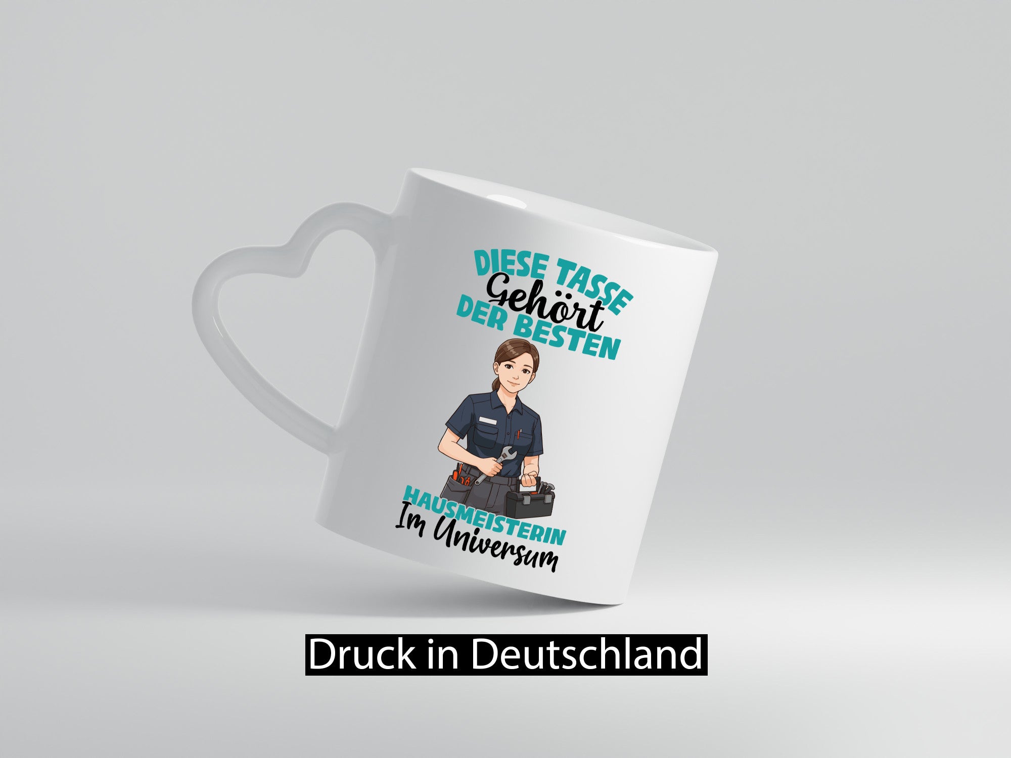 Im Universum: Hausmeisterin | Hauswart lustiger Spruch Geschenk Humor