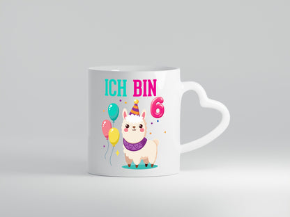 6. Geburtstag | 6 Jahre Lama Alpaka lustiger Spruch Geschenk Geschenkidee Tasse