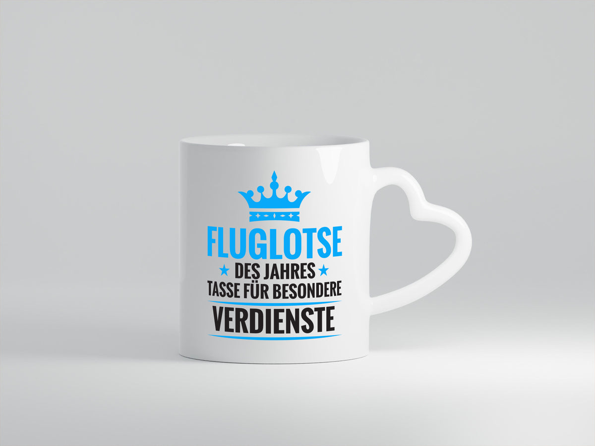 Besonderer Verdienst: Fluglotse | Flugverkehr Flughafen lustiger Spruch Tasse