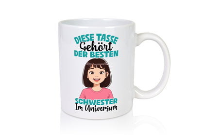 Im Universum: Schwester | Große kleine lustig Humor Geschenkidee Geschenk Tasse