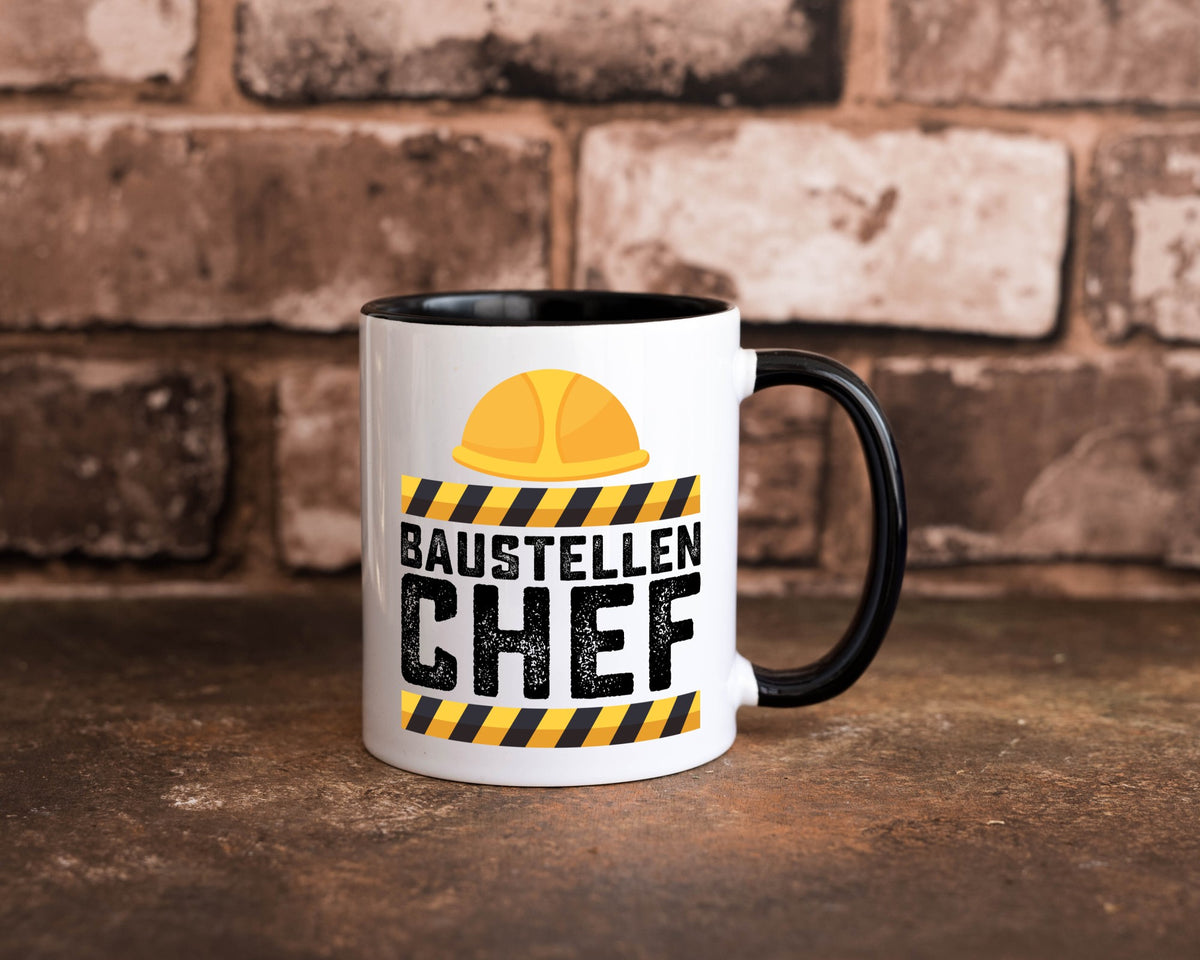 Baustellen Chef | Baustelle Bauherr Bauleiter Geschenkidee Arbeit Kollegen Büro Tasse