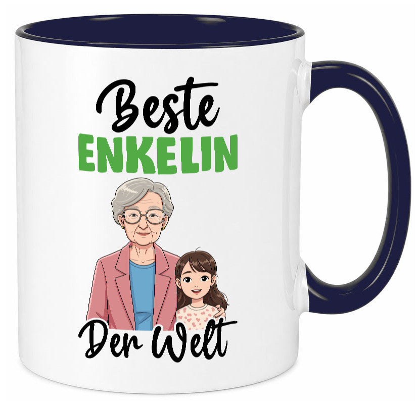Bester Enkelin | Opa Oma Großmutter Großvater lustiger Spruch Geschenk Familie Tasse