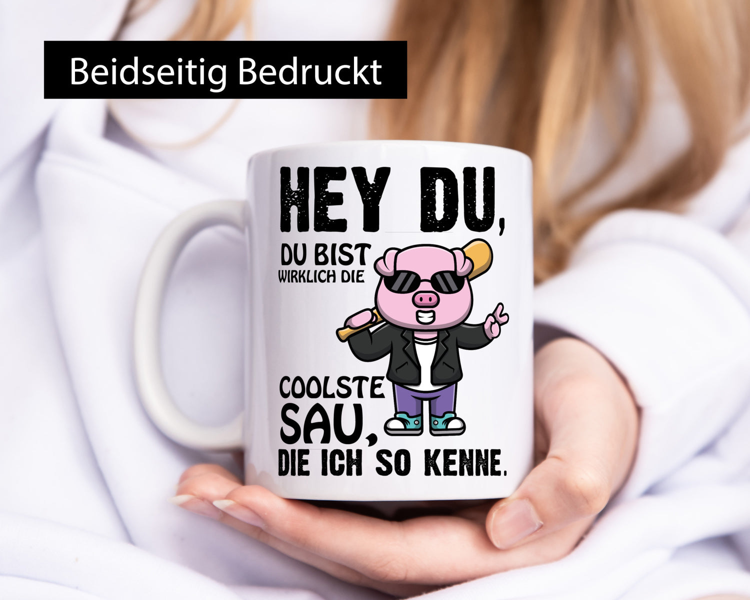 Du bist eine Coole sau Geschenk Humor Geschenkidee lustiger Spruch Tasse