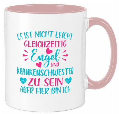 Gleichzeitig Engel und Krankenschwester | Herzschlag Humor Geschenkidee Tasse