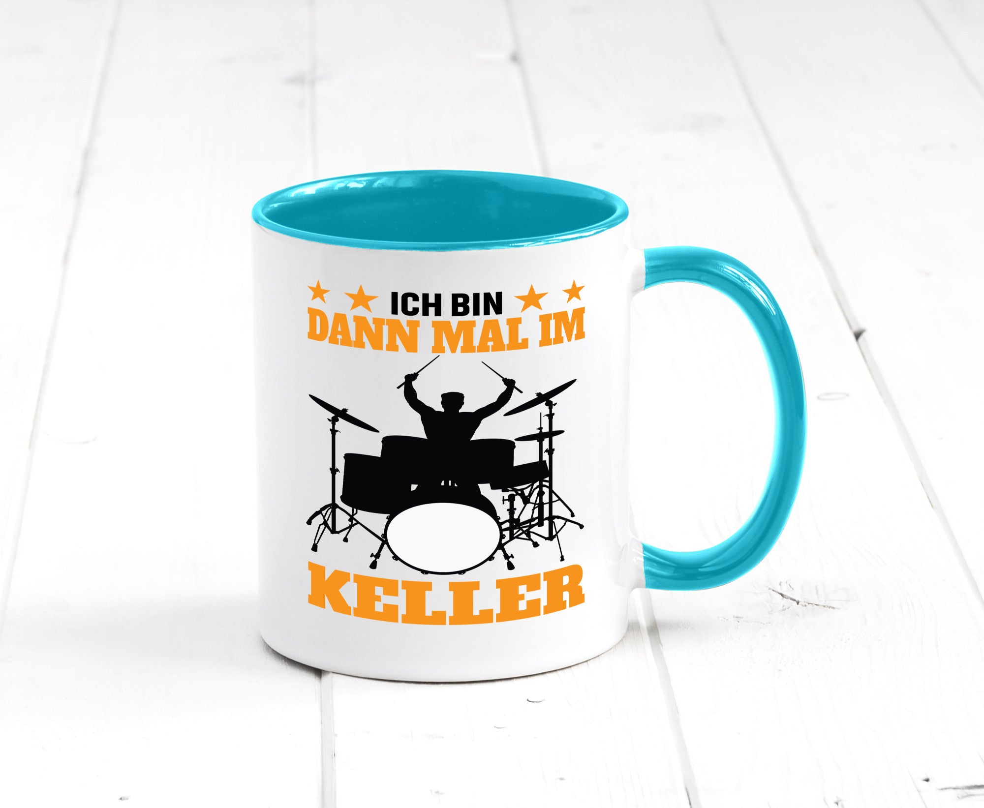 Ich bin dann mal im keller | Schlagzeug Musiker Musik lustig Humor Geschenkidee
