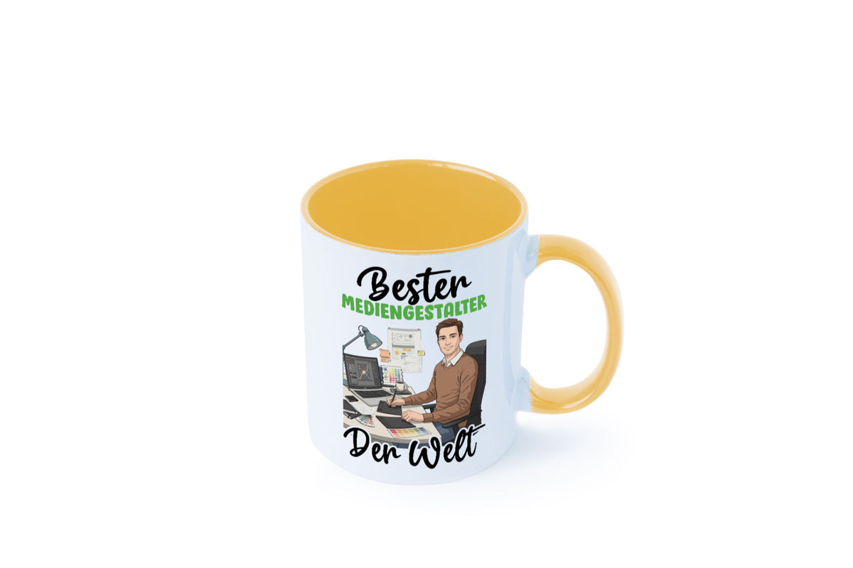 Bester Mediengestalter | Medien v2 Geschenk Humor Geschenkidee lustiger Spruch Tasse