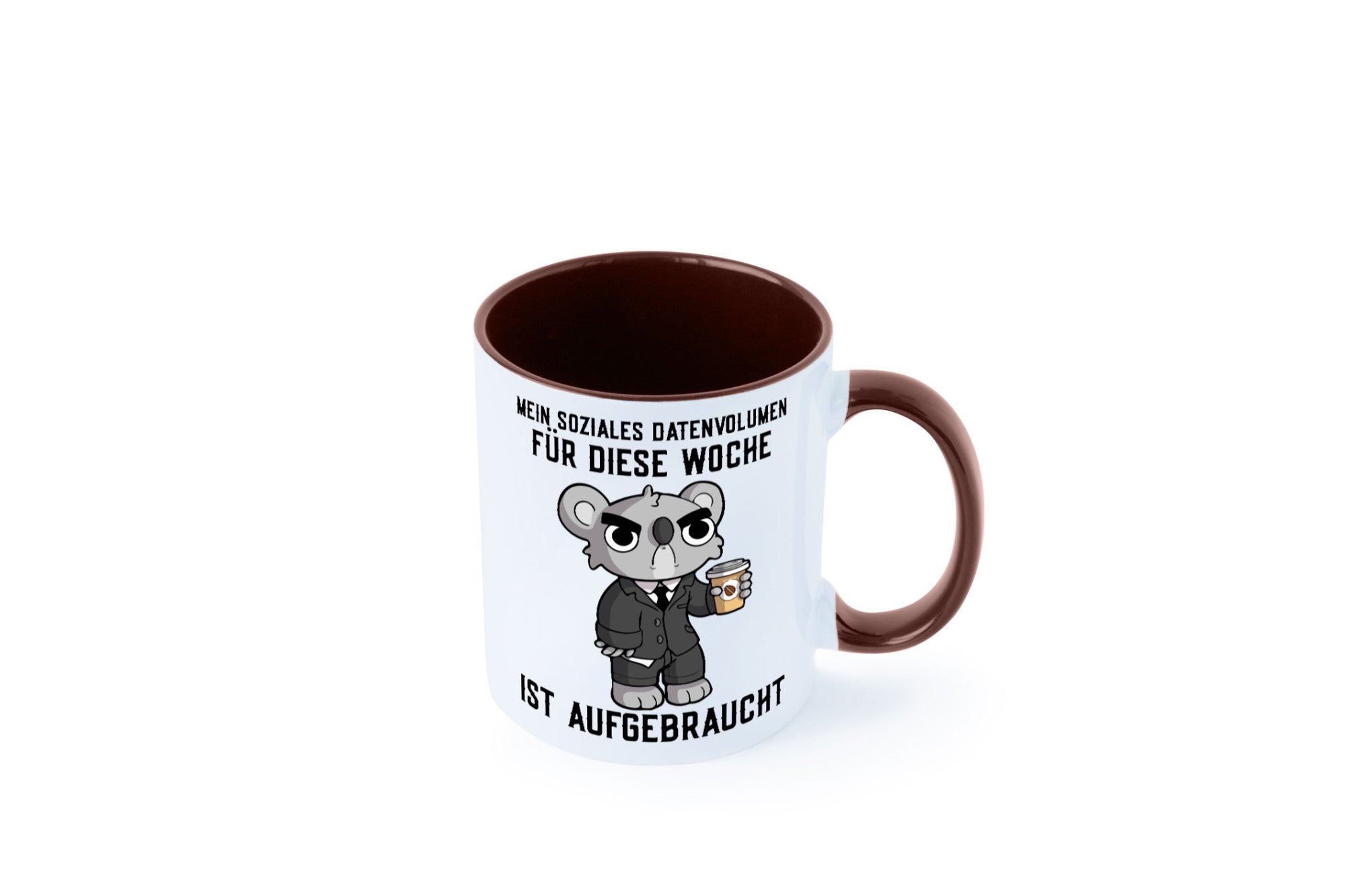 Soziales Datenvolumen | wütender Bär Einzelgänger Nerd Geschenkidee Humor Tasse
