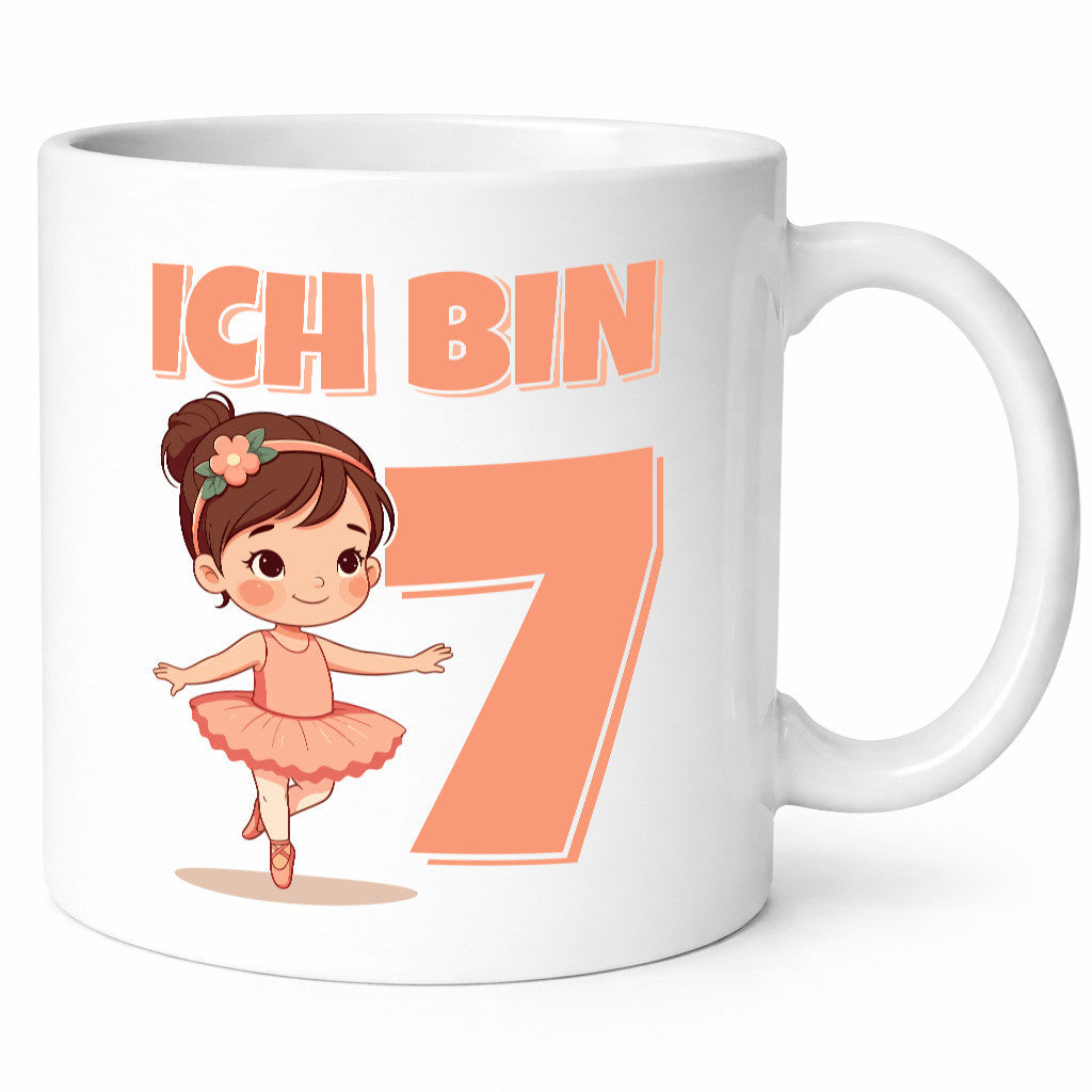 7 Geburtstag | Jahre Ballerina Mädchen Ballet Humor Geschenkidee Tasse