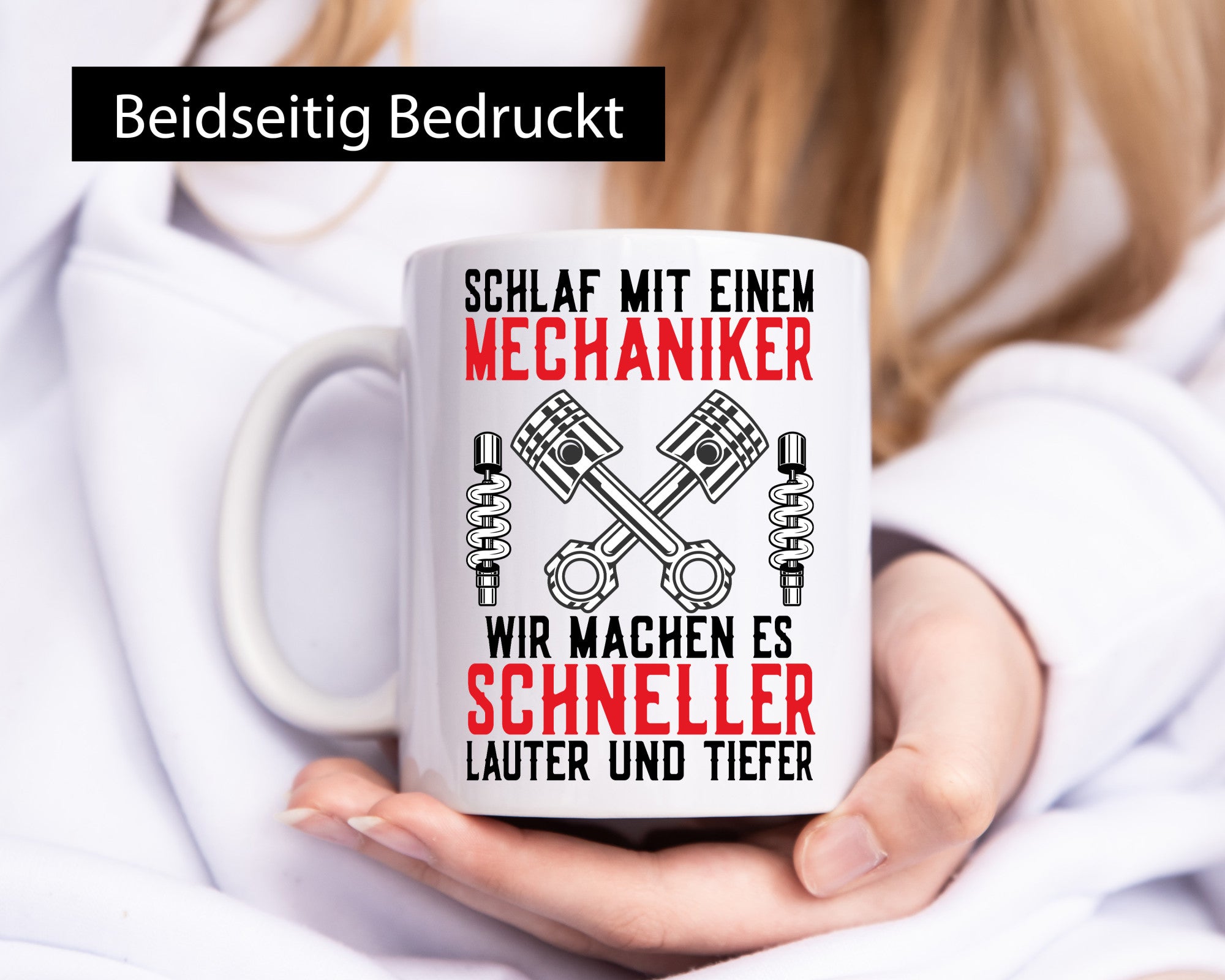 Schlafe mit Mechaniker | Laut und Tief Werkzeug Motor Humor Geschenkidee Tasse