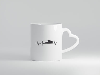 Motorboot Herzschlag | Boot fahren Kapitän Wasser Humor Geschenkidee Tasse