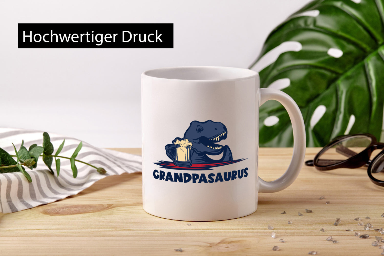 Grandpasaurus | Dinosaurier Bierkrug lustig Humor Geschenkidee Geschenk Tasse