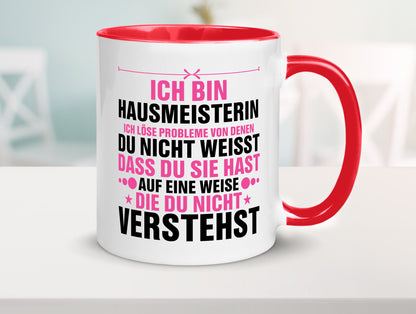 Löse Probleme: Hausmeisterin | Hauswart v2 Geschenk Humor Geschenkidee lustiger