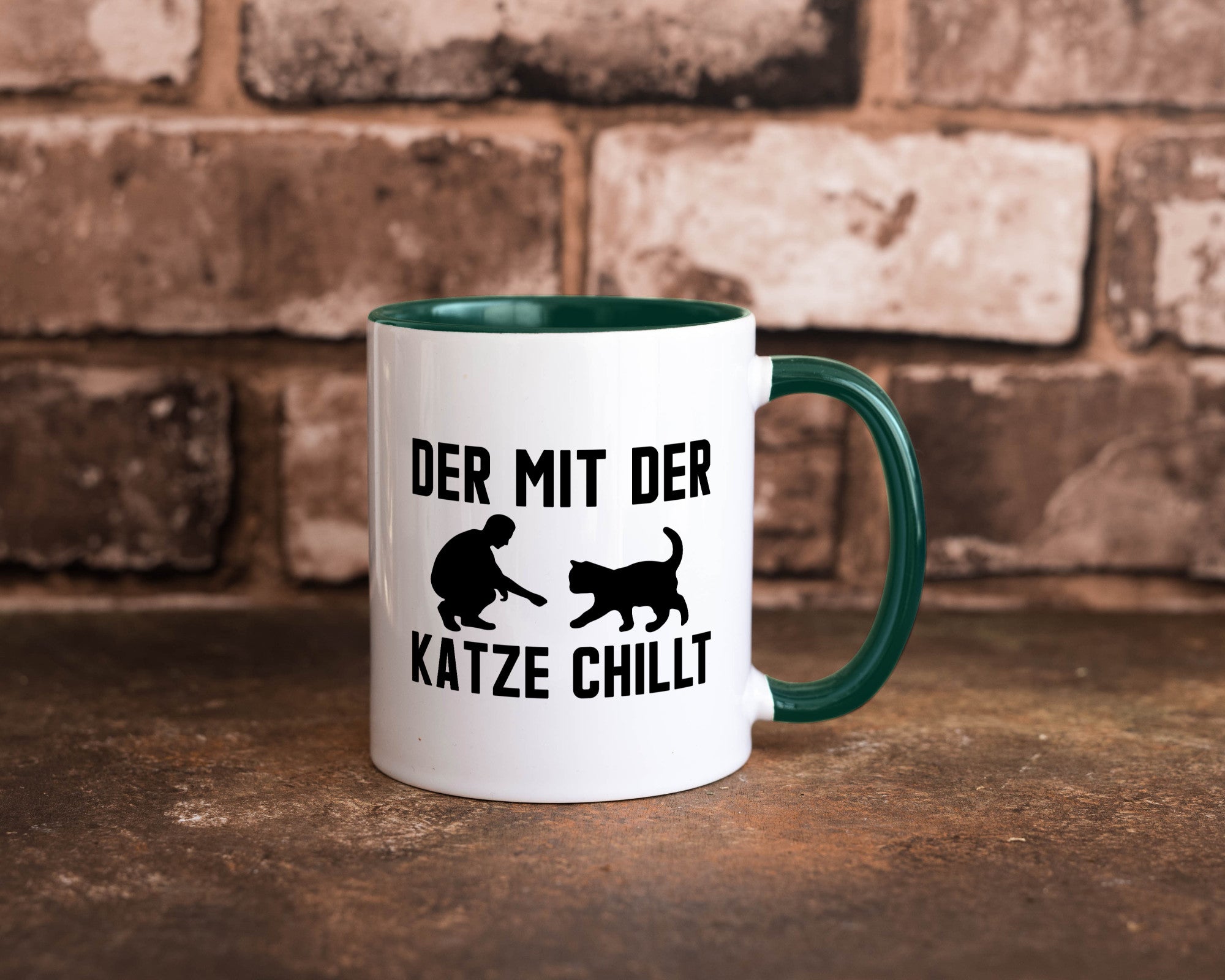 Mit der Katze | Chillen Katzenliebhaber Tierfreund lustiger Spruch Geschenk