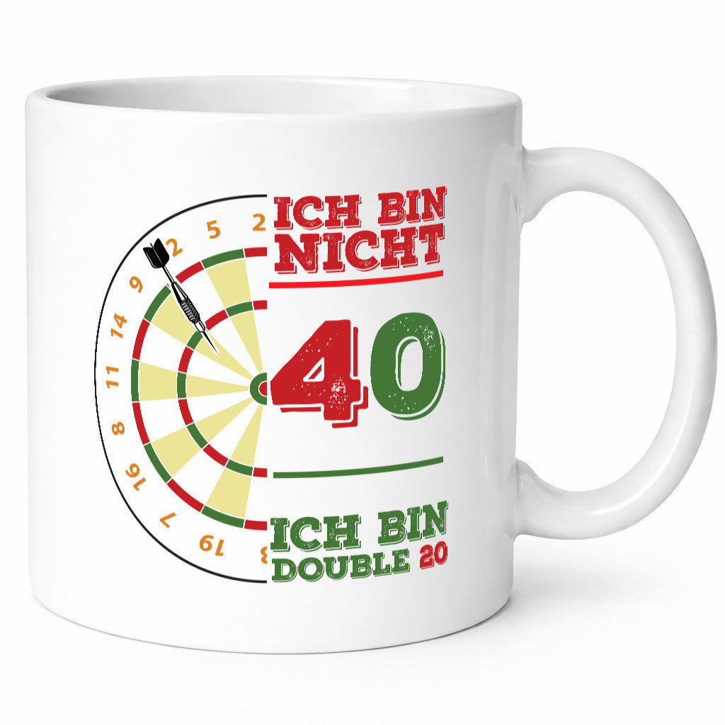 Ich bin nicht 40 double 80 | Dart spieler Geschenkidee Humor Tasse