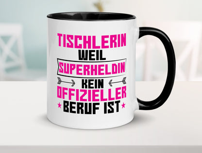 Superheldin Tischlerin | Tischlerei Geschenkidee Humor Tasse