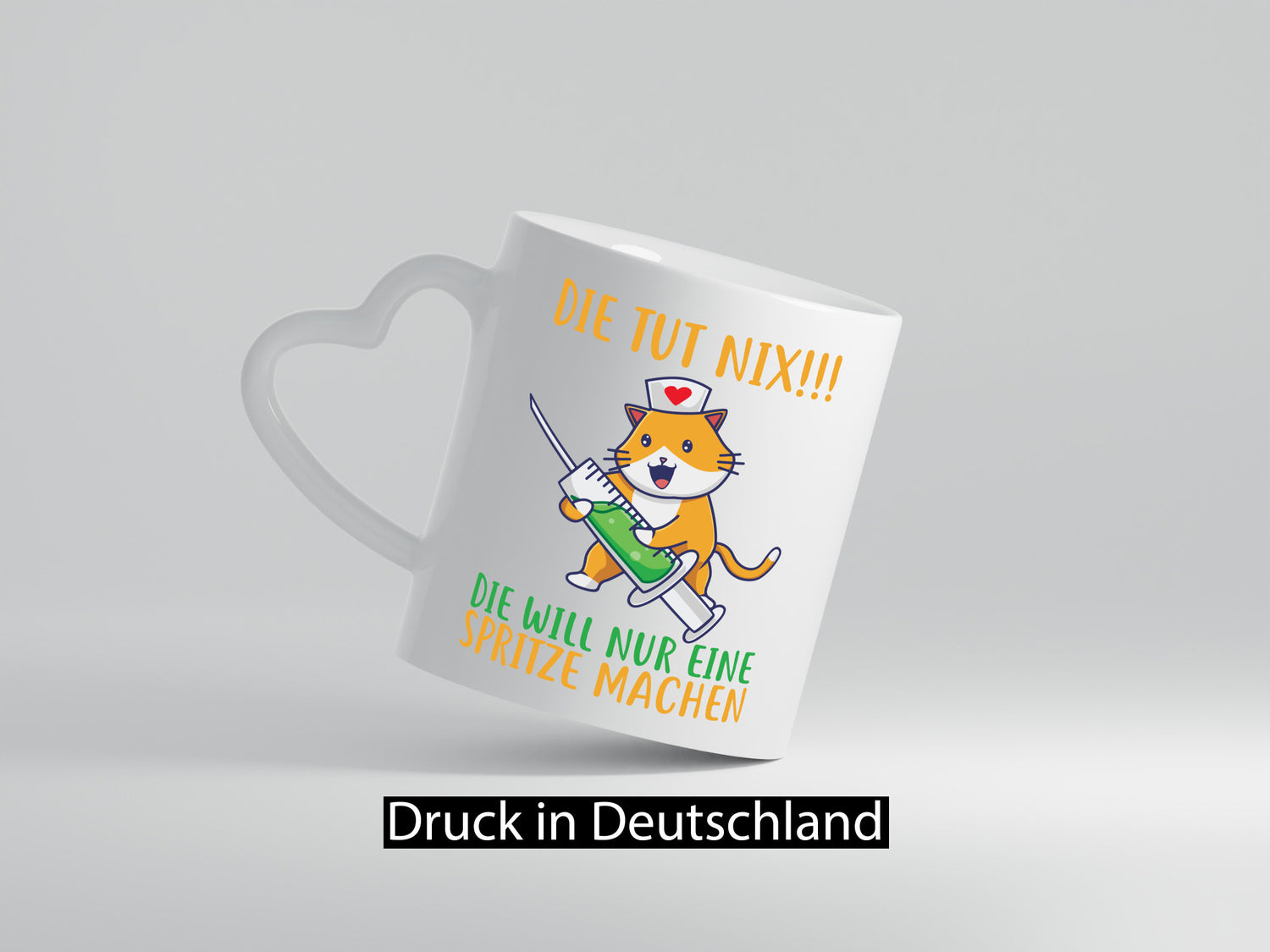 Die tut nix! | Spruch Katze Krankenschwester Humor Tierliebhaber Geschenkidee