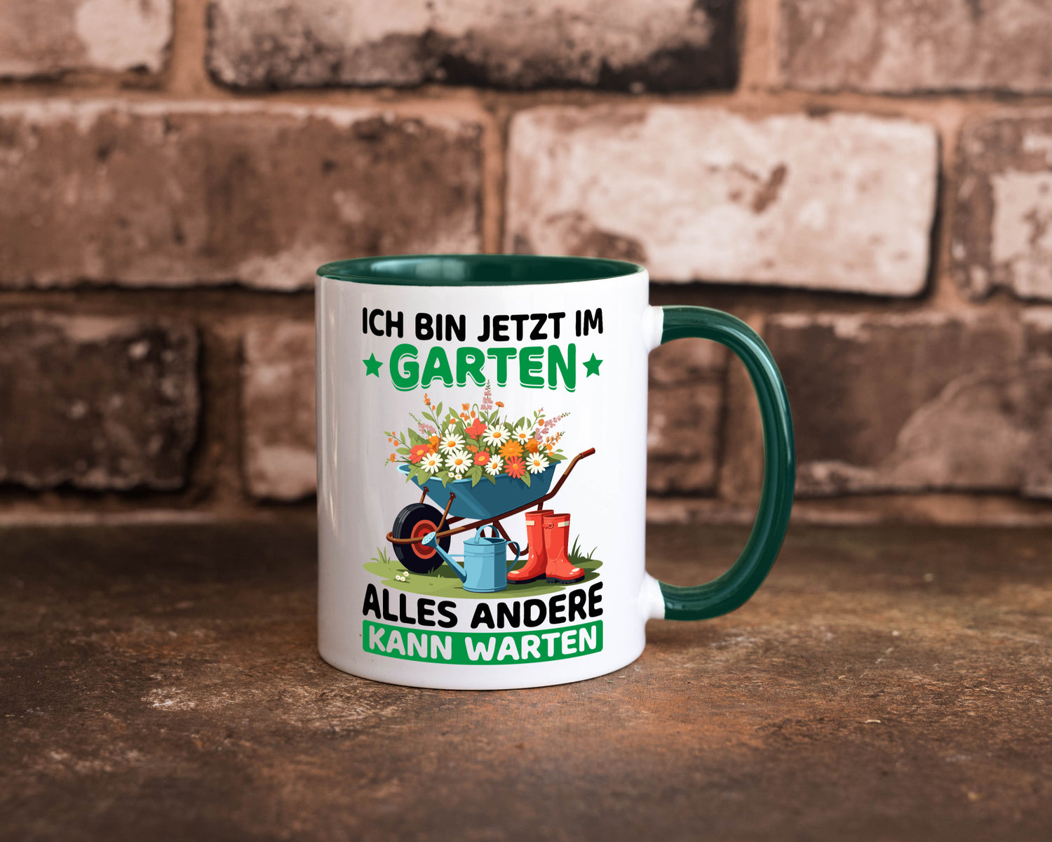 Im Garten alles andere kann warten | Gärtner Gartenarbeit Geschenk Arbeit