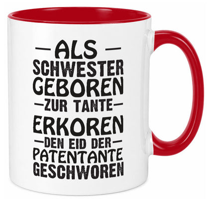 Eid der Patentante | Tante Tasse Schwester Humor lustig Geschenkidee Geschenk