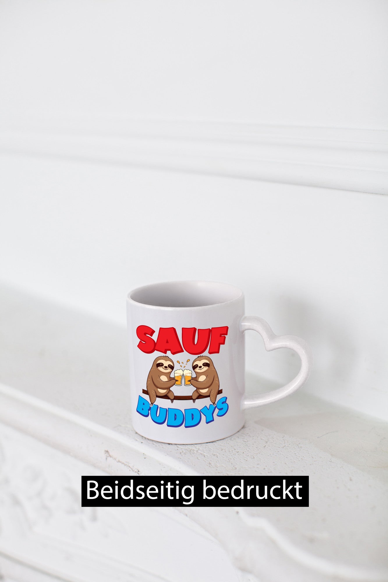 Saufbuddy | Saufen Party Faultier v2 lustig Tierliebhaber Humor Geschenk Tasse