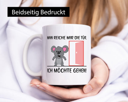 Man reiche mir die Tür | wütender Bär Comic Büro Job lustiger Spruch Geschenk