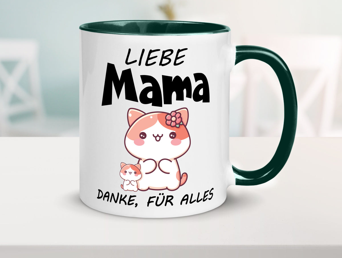 Liebe Mama Danke, für alles | Muttertag Beste Geschenk Familie Geschenkidee Tasse