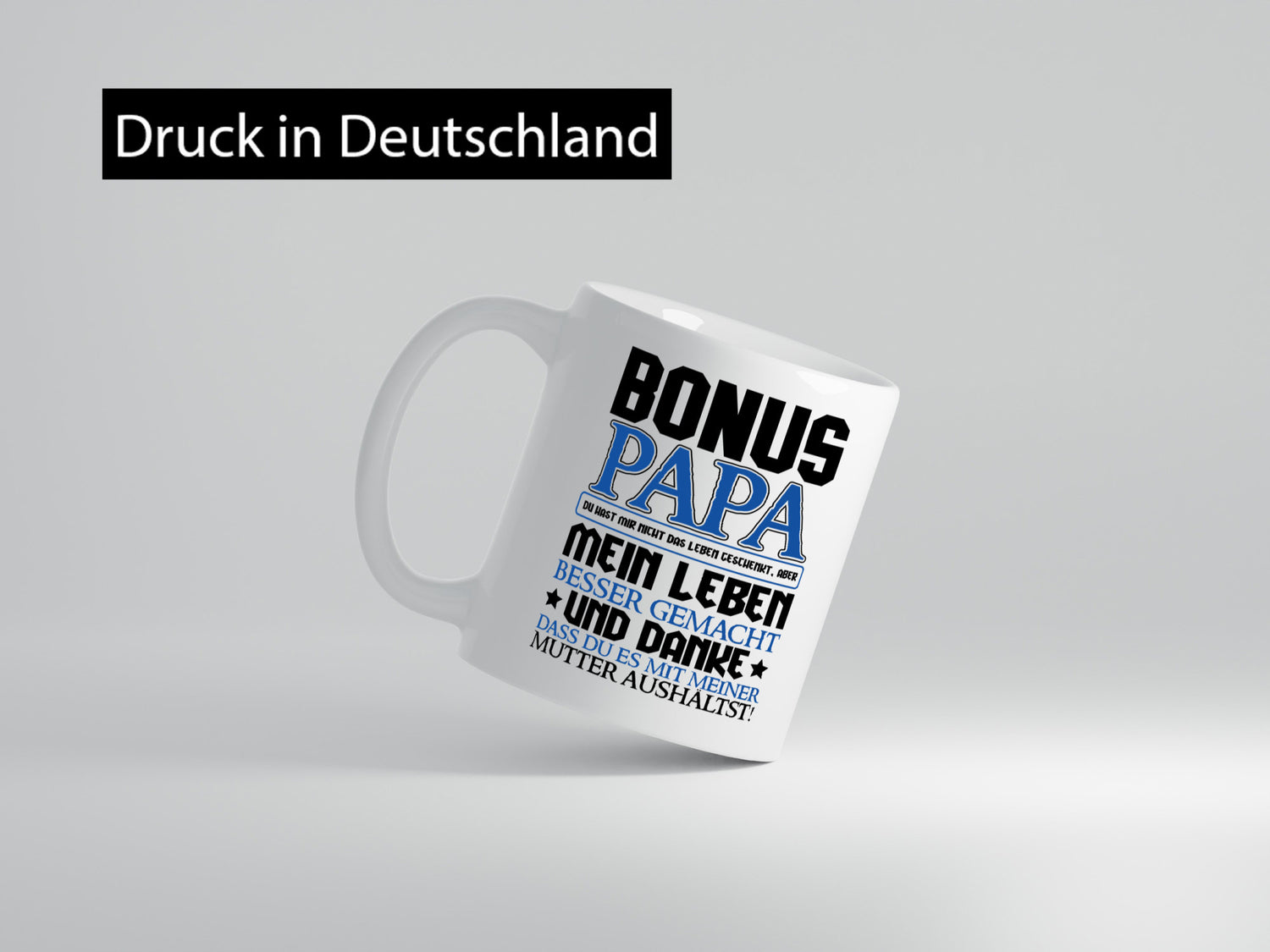 Bonus Papa lustiger Spruch Geschenk Humor Geschenkidee Tasse