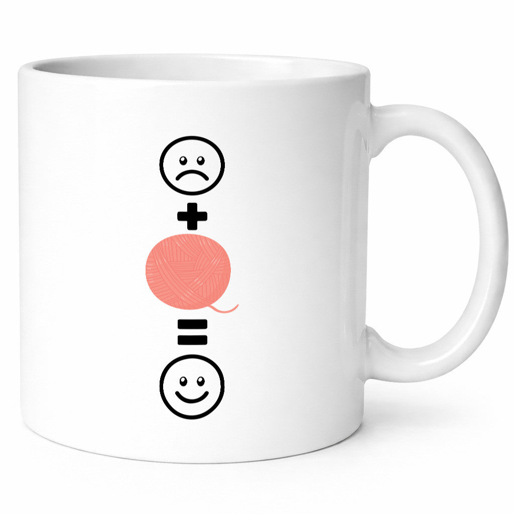 Wolle | Häkeln |Glücklich Geschenk Humor Geschenkidee lustiger Spruch Tasse