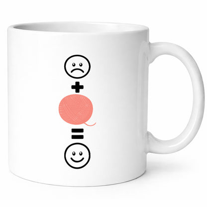 Wolle | Häkeln |Glücklich Geschenk Humor Geschenkidee lustiger Spruch Tasse