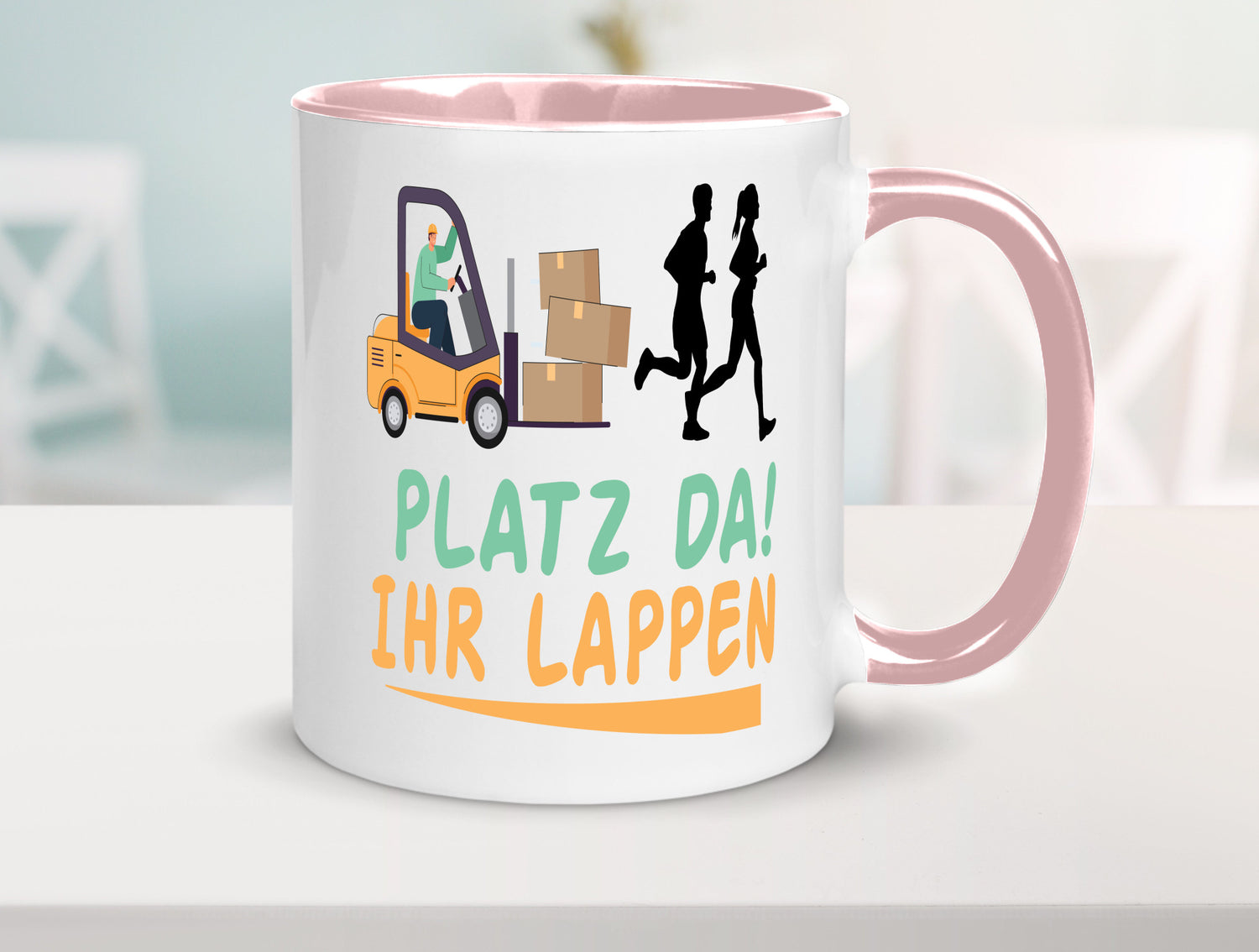 Platz da ihr Lappen | Stapler Fahrer Humor Geschenkidee Tasse
