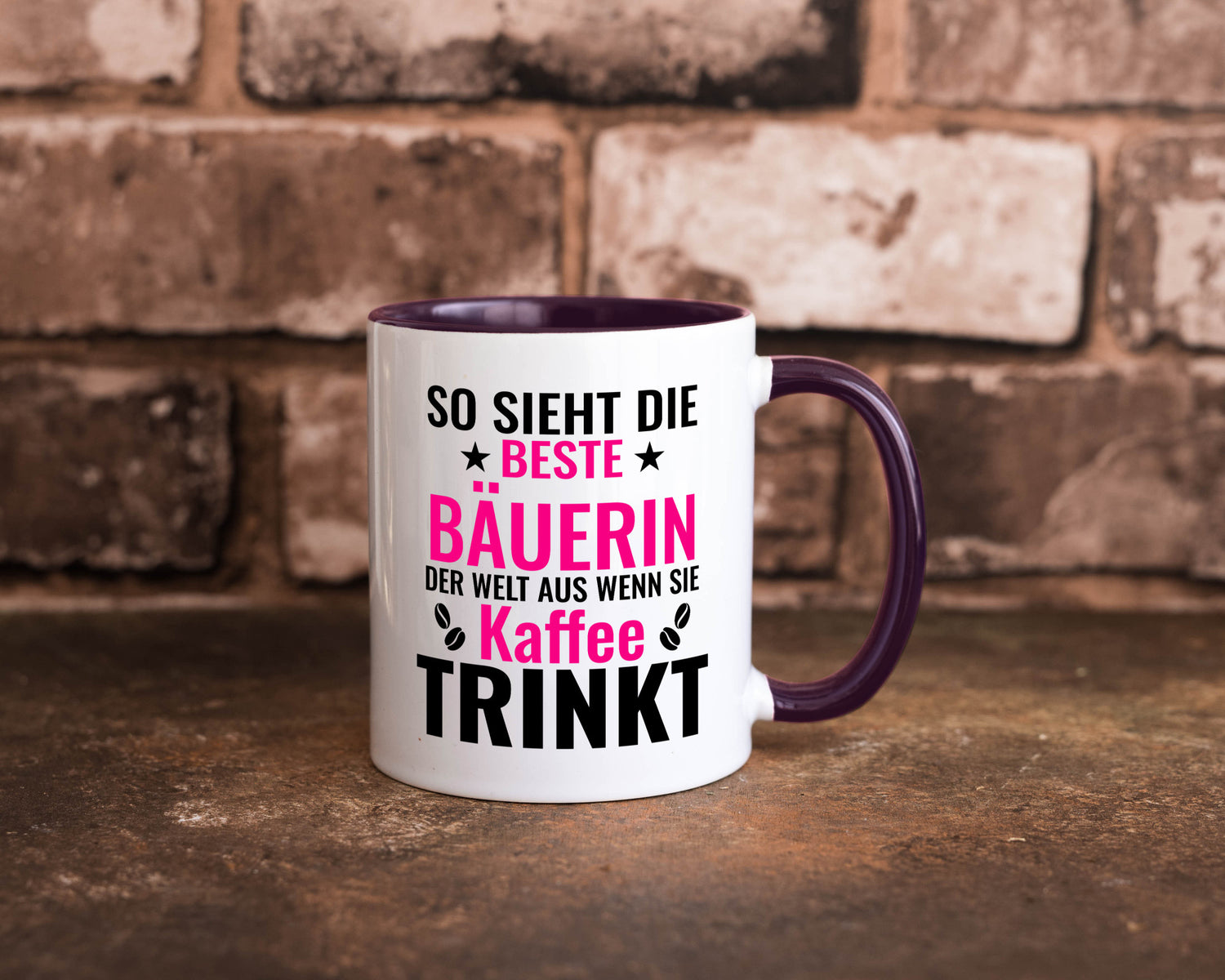 Kaffee trinkt: Bäuerin | Bauernhof Landwirtschaft Geschenk Humor Geschenkidee