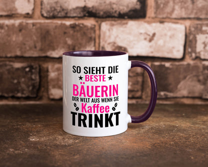 Kaffee trinkt: Bäuerin | Bauernhof Landwirtschaft Geschenk Humor Geschenkidee