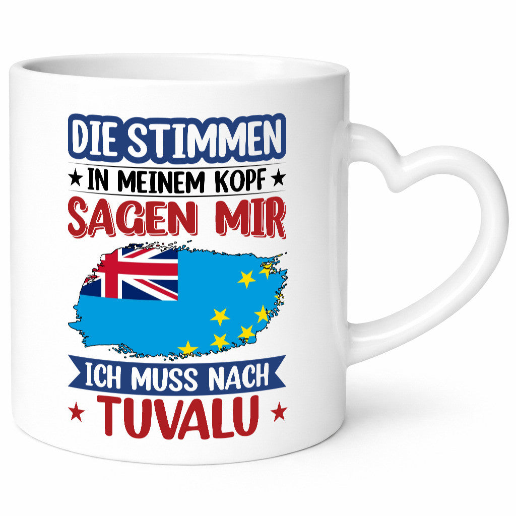 Tuvalu | Urlaub Stimmen in meinem Kopf Traumland v2 lustiger Spruch Geschenk