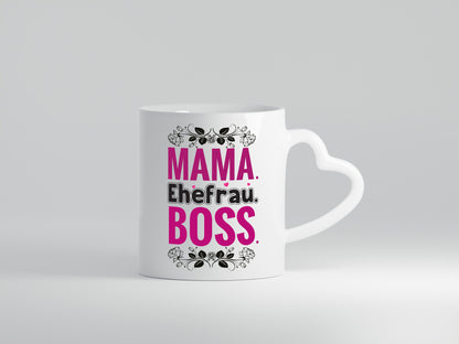 Mama. Ehefrau. Boss. | Frauen Tasse Muttertag lustiger Spruch Geschenk Familie