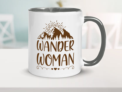 Wander Woman | Berge Herzen Geschenk Familie Geschenkidee lustiger Spruch Tasse