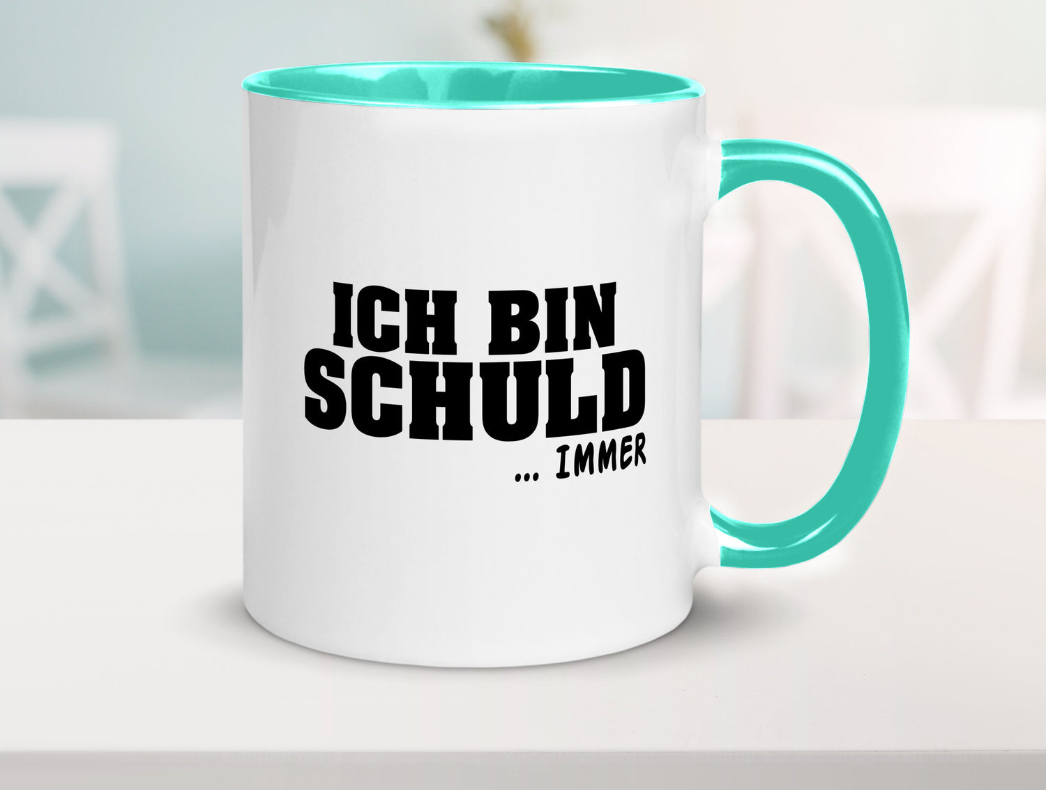 Ich bin Schuld | Schwarze Schaff lustig Humor Geschenkidee Geschenk Tasse