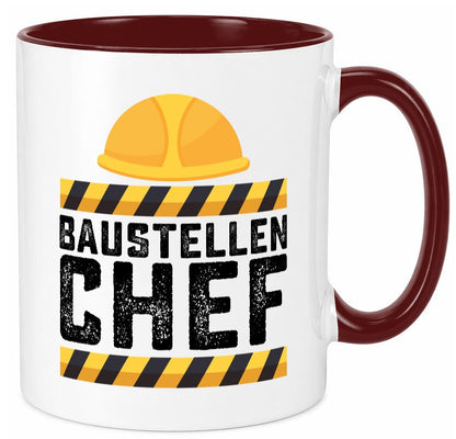Baustellen Chef | Baustelle Bauherr Bauleiter Geschenkidee Arbeit Kollegen Büro Tasse
