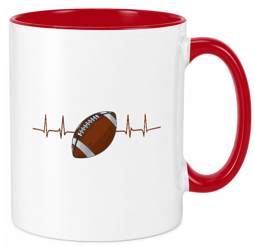 American Football Herzschlag | Footballer Superbowl Humor Geschenkidee Tasse