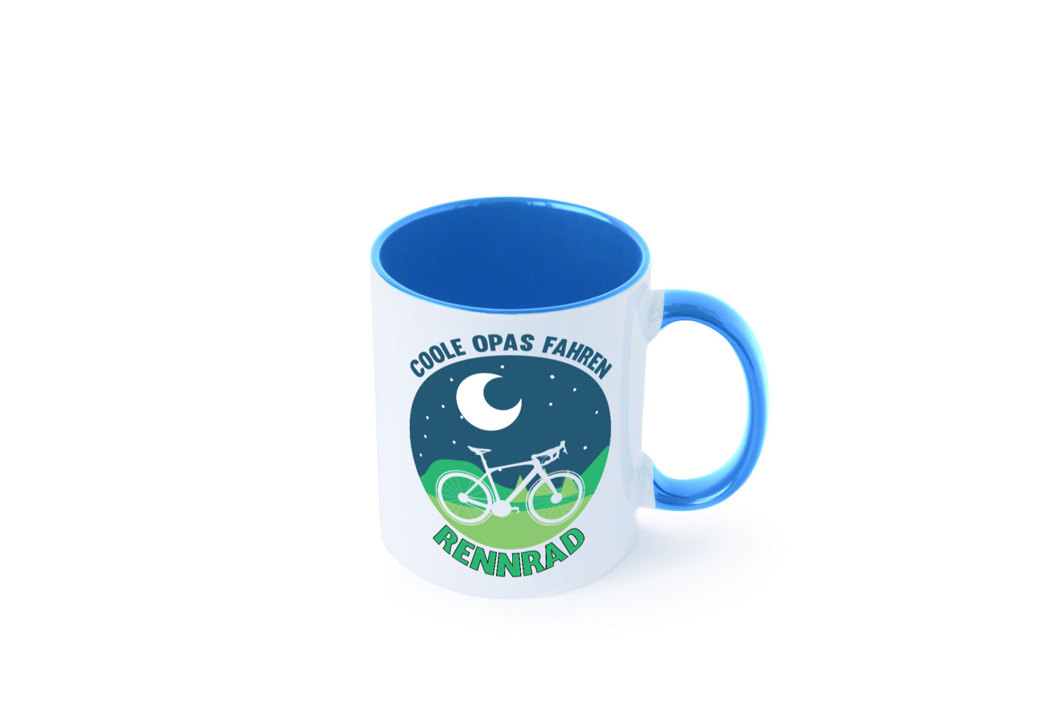 Coole Opas fahren Rennrad | Mond Landschaft Geschenk Familie Geschenkidee