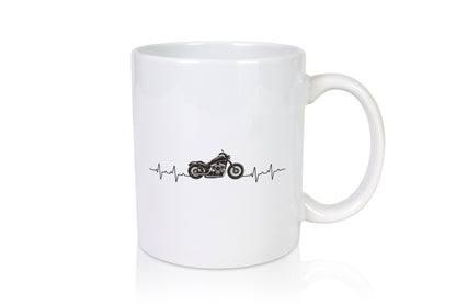 Motorrad | Herzschlag Geschenkidee Humor Tasse
