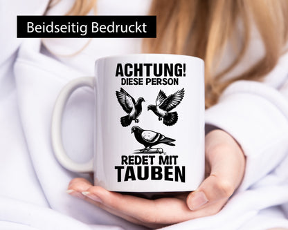 Redet mit Tauben | Taubenschlag Geschenkidee Humor Tasse