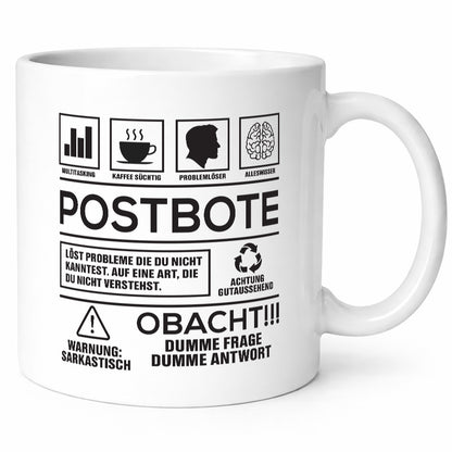 Achtung Probleme Postbote | Beruf Post Briefträger lustiger Spruch Geschenk