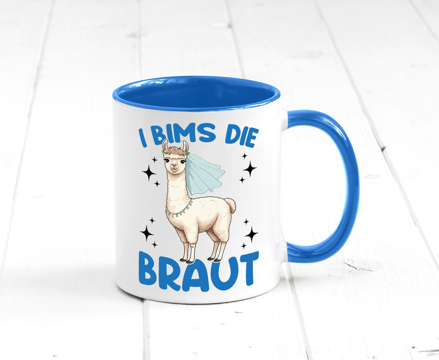 I Bims die Braut | Lama JGA Hochzeit lustig Humor Geschenkidee Geschenk Tasse